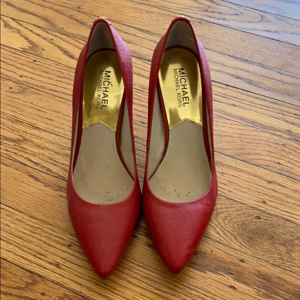 Michael Kors red pumps